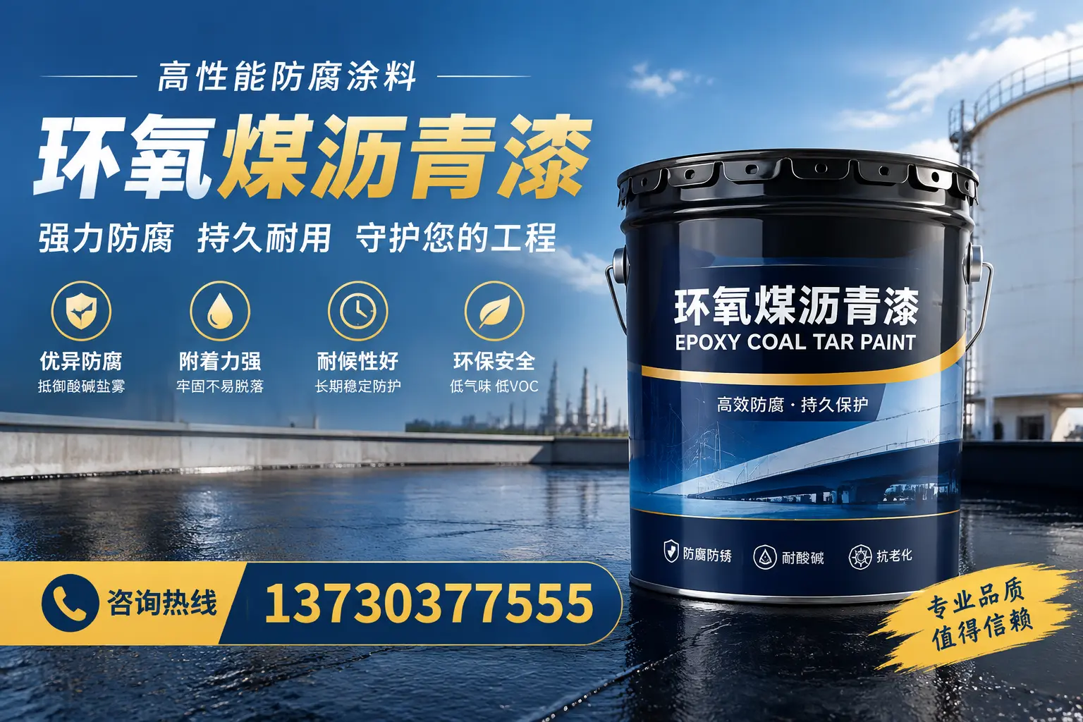 环氧煤沥青漆的耐久性分析，适合张店的使用场景